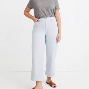Madewell Emmett Wide Leg Crop Pants Speckle 37